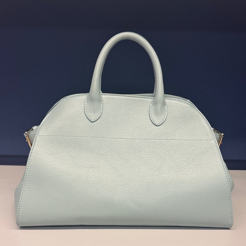 Anna Paola Made in Italy Leather Elegant Satchel with bag charms - new - w strap - Picture 5 of 9